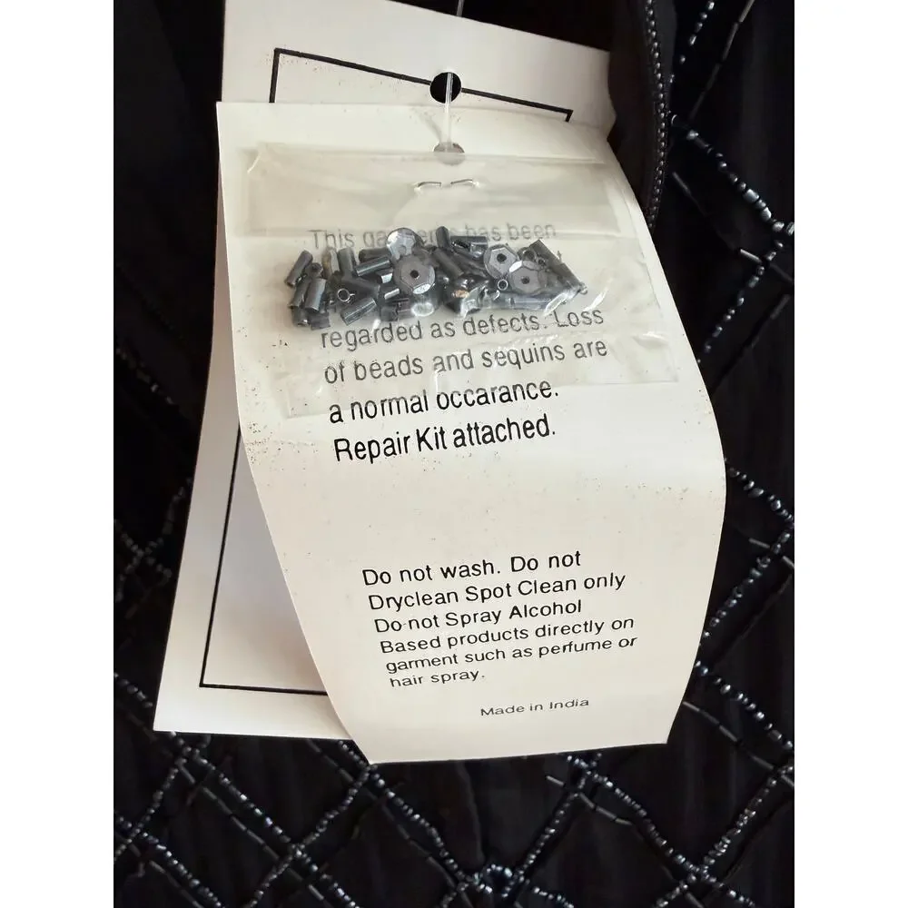 Vintage Women’s 1980s Stenay Beaded Silk Top Small NWT Glam Statement - Picture 11 of 11